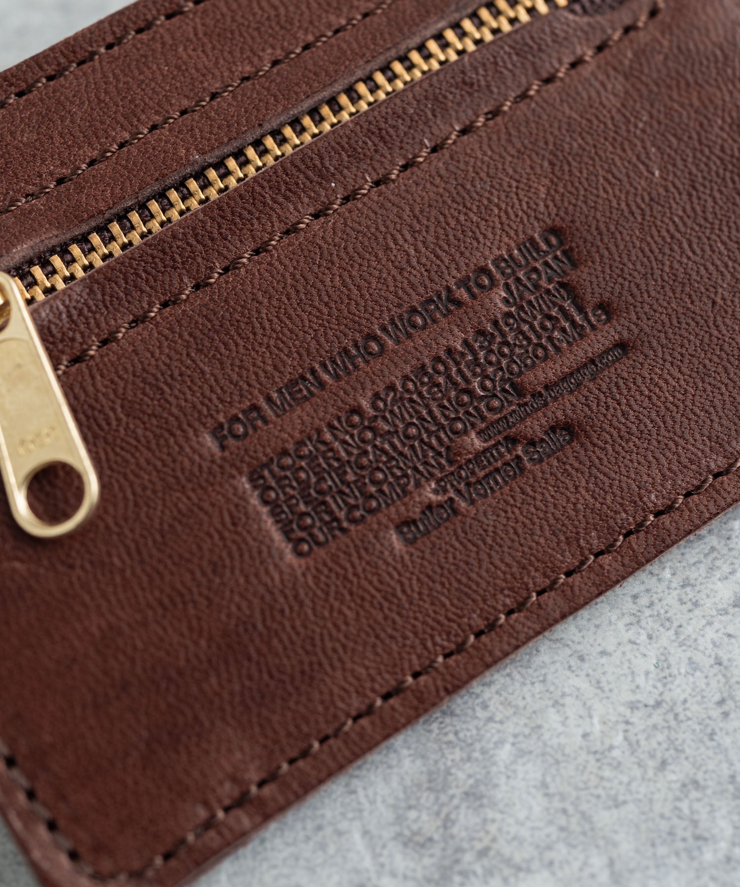 Butler Verner Sails バトラーバーナーセイルズ 日本製 ZIP付馬革パスケース JA-1182　11041