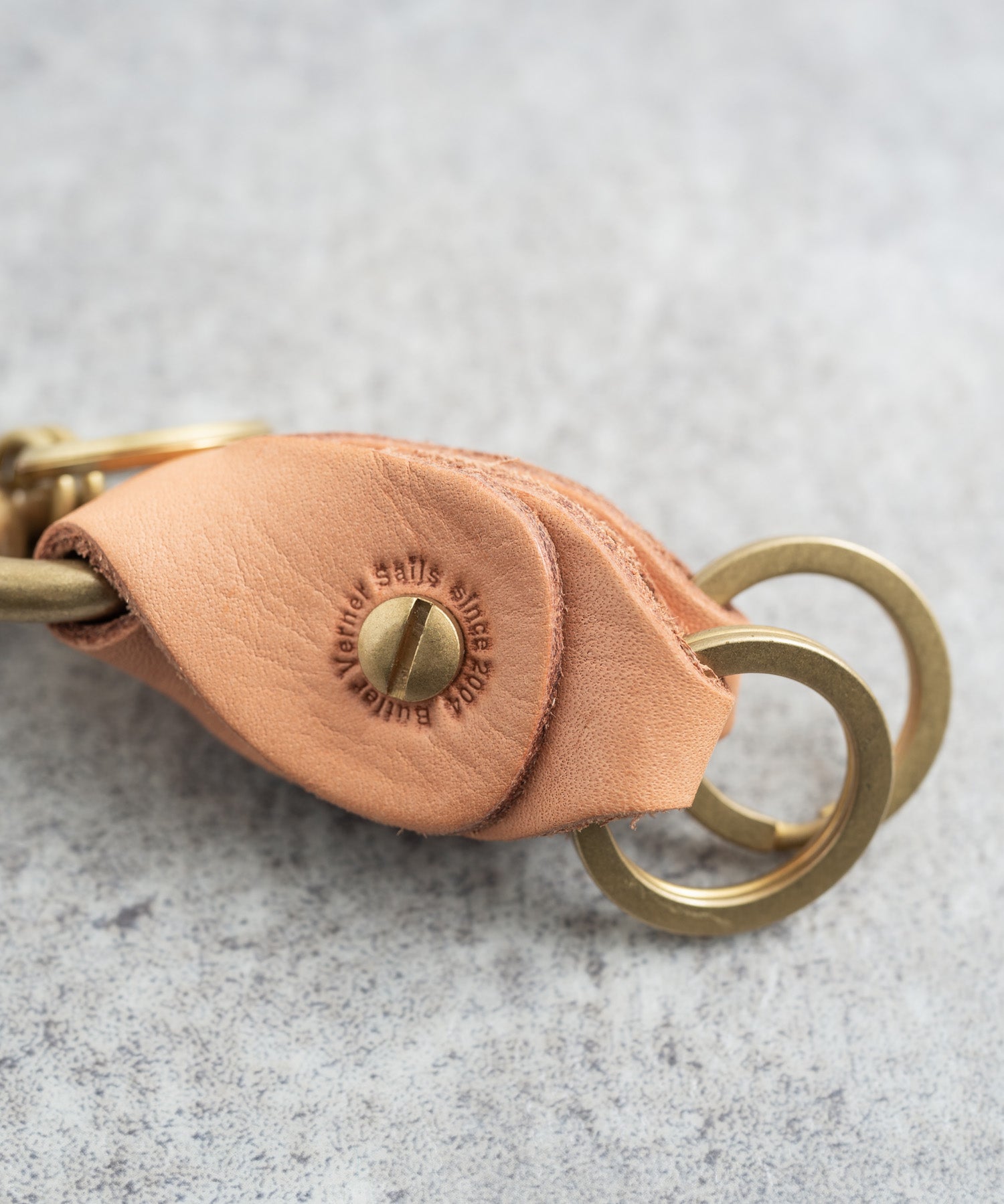 Butler Verner Sails バトラーバーナーセイルズ 日本製 国産ブラス×栃木レザーダブルキーホルダー JA-1897 11048