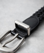 リアルレザー 本革 ラウンドバックルメッシュベルト 15731