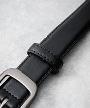 リアルレザー 本革 マットスクエアバックルベルト 15730