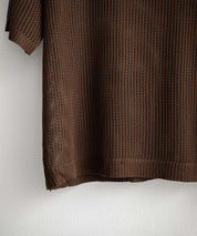 U.S. POLO ASSN. ユーエスポロアッスン W's ワンポイントロゴ刺繍透かし編み半端袖プルオーバーニット 15900