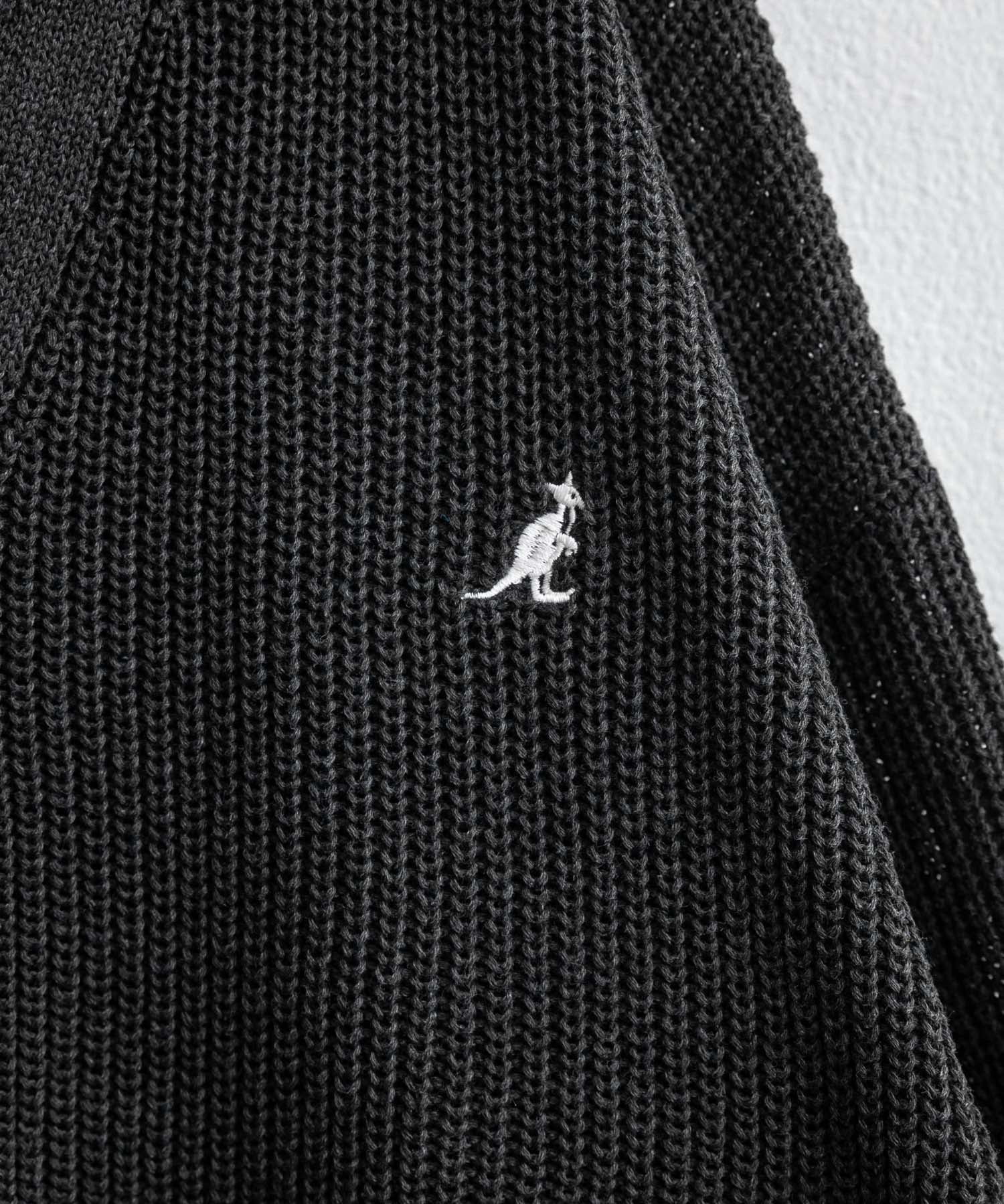 KANGOL カンゴール 別注コラボワンポイント刺繍ニットカーディガン