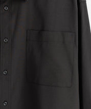 新色追加 オーバーサイズ レギュラーカラーストレッチ長袖シャツ 11915