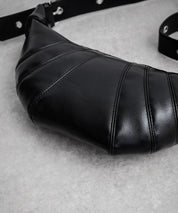 PUレザー クロワッサン型ショルダーバッグ/ボディバッグ 15510