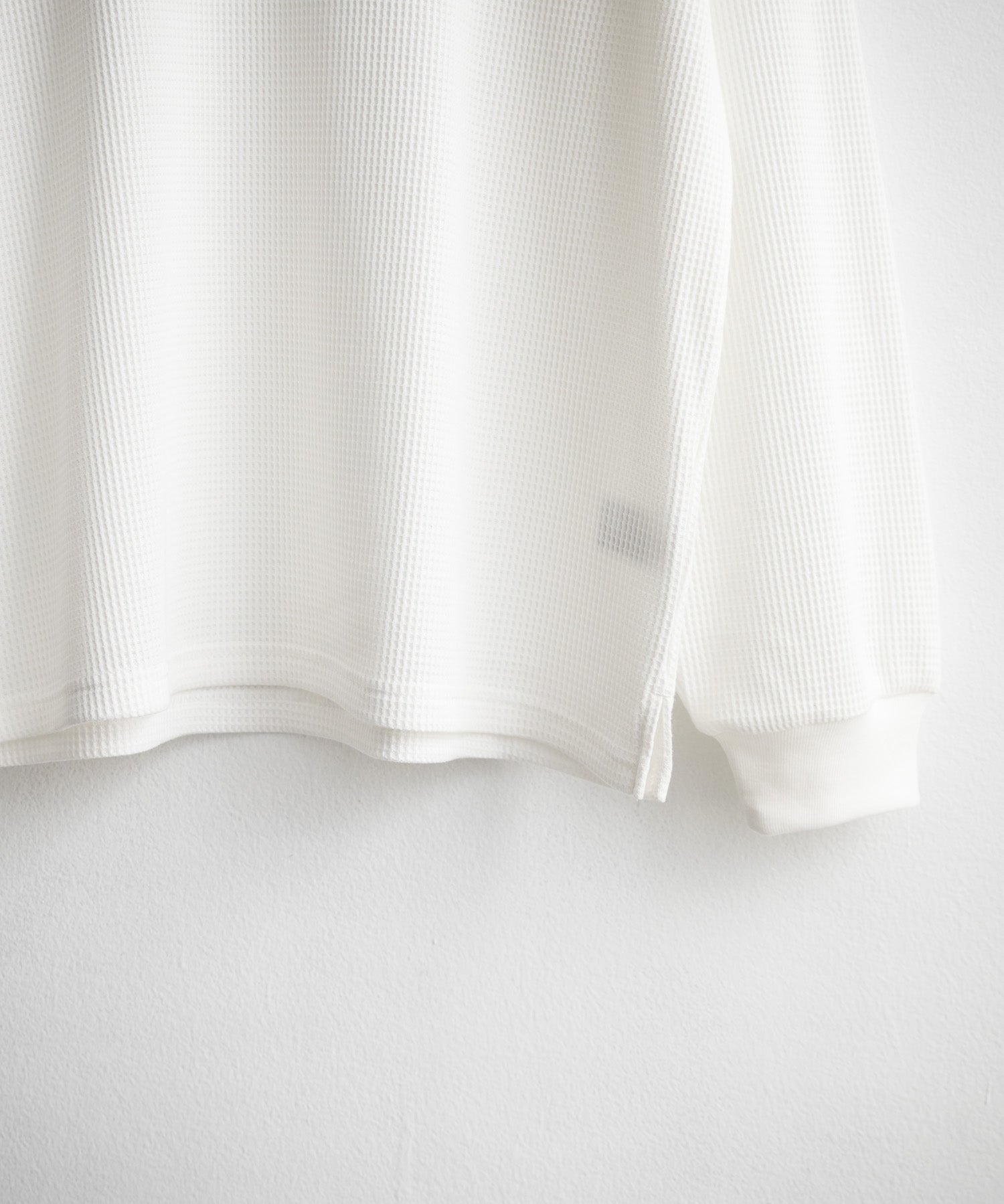 オーバーサイズ T/Cワッフルクルーネック長袖Tシャツ 14621