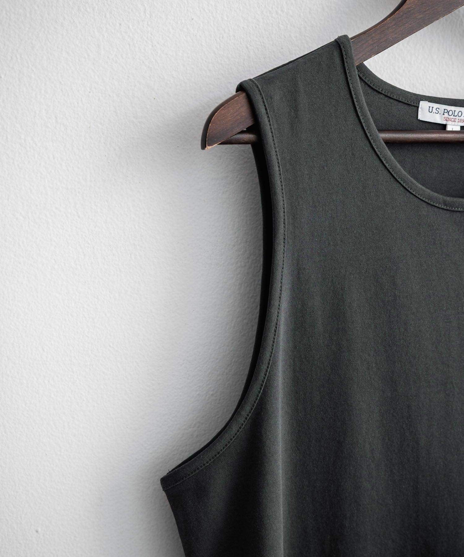 U.S. POLO ASSN. ユーエスポロアッスン 別注コラボワンポイントロゴ刺繍天竺タンクトップ/ノースリーブTee 15441