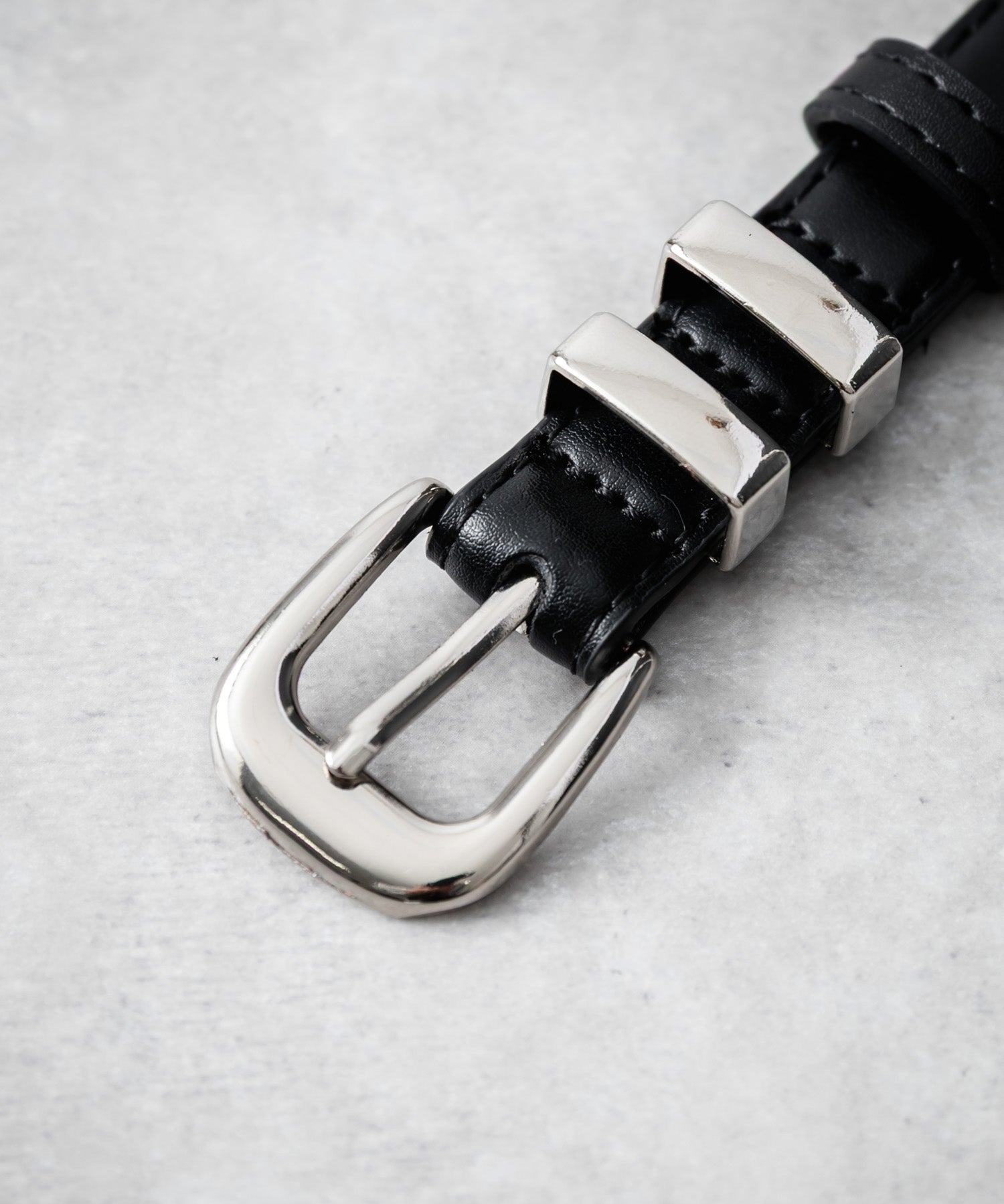 リアルレザー 本革 スクエアバックルベルト 15728