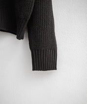 U.S. POLO ASSN. ユーエスポロアッスン 別注コラボ オーバーサイズワンポイントロゴ刺繍畦編みハーフジップ長袖ニットセーター 14769