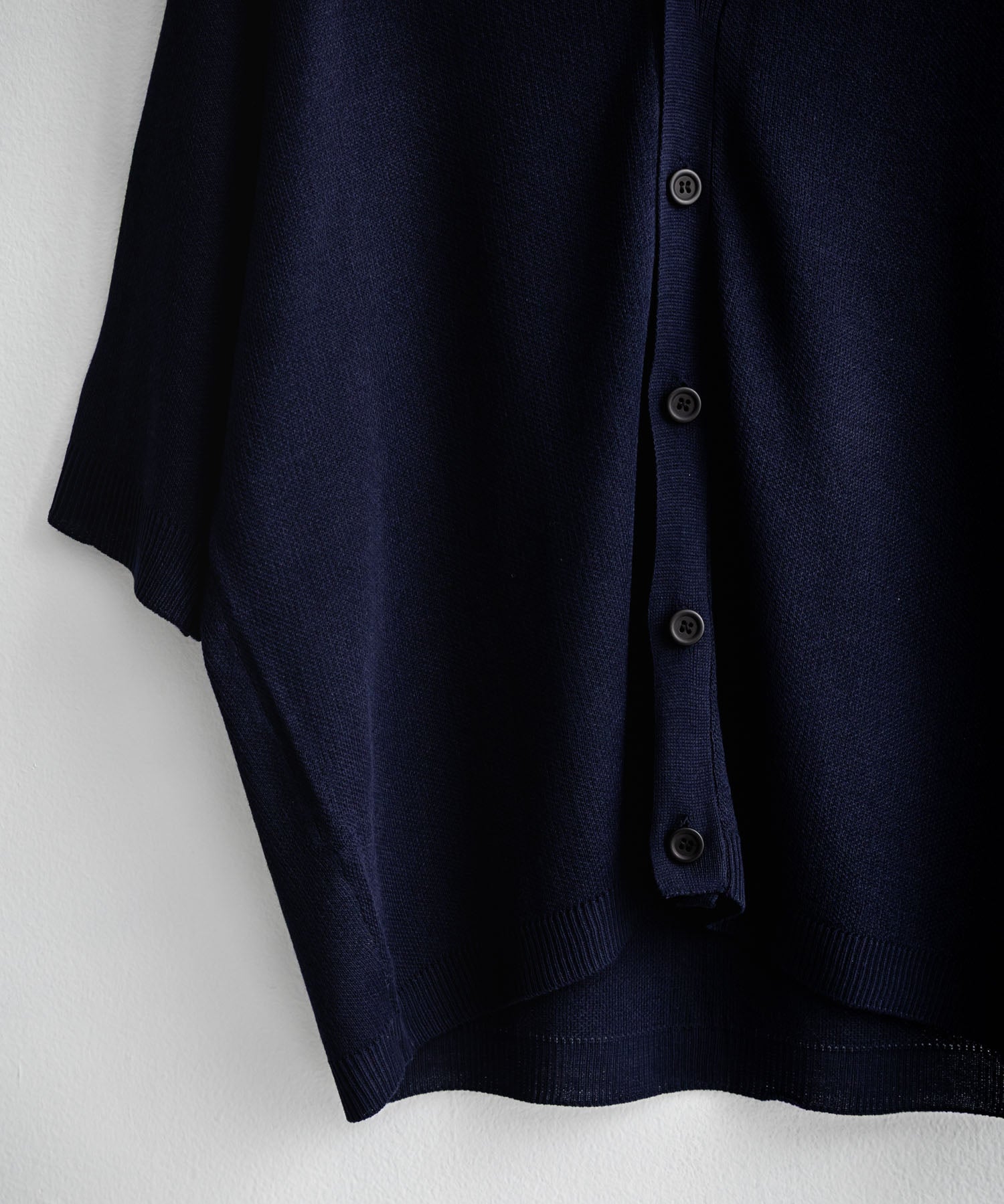 接触冷感 オーバーサイズVネックハイゲージ半袖サマーニットカーディガン 15472