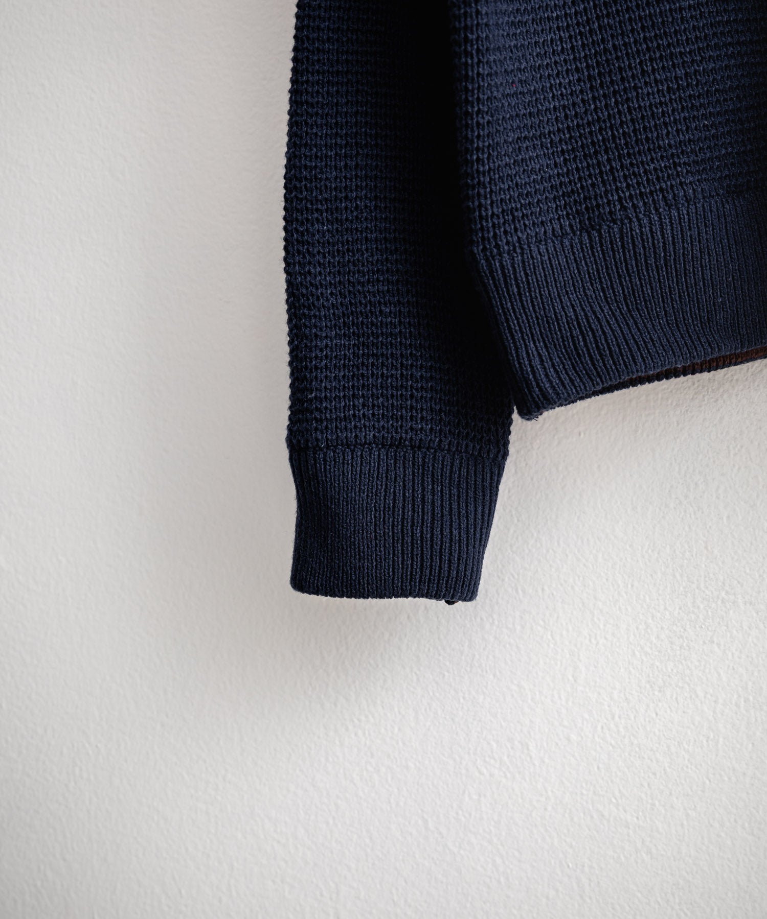 オーバーサイズ配色リブワッフルニットプルオーバーセーター	14546