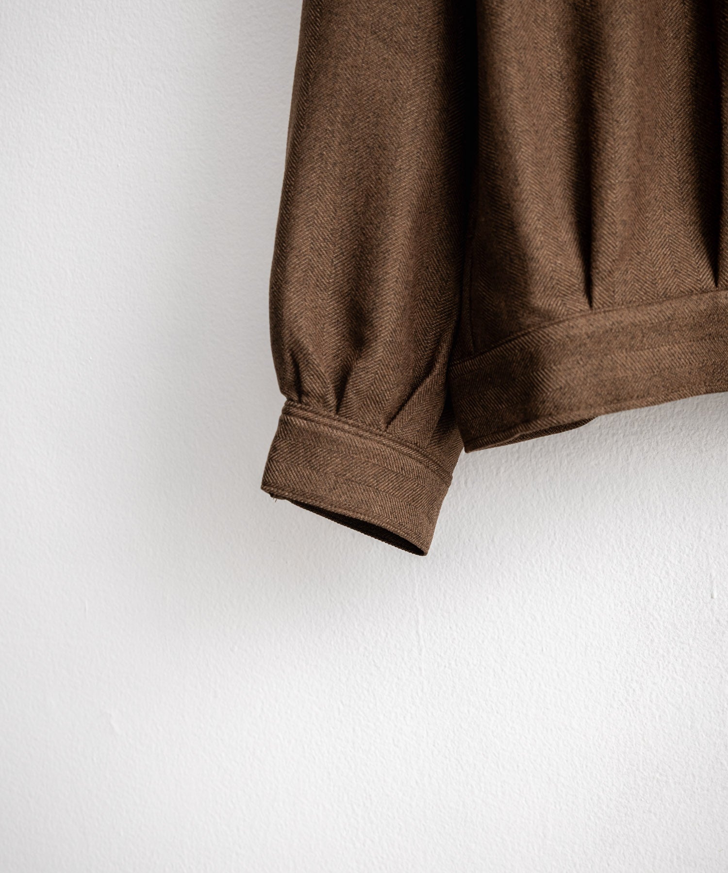 Upscape Audience アップスケープオーディエンス 日本製 国産 LANATEC ラナテック TECH メランジヘリンボンツイード 襟付きショートブルゾン AUD7364 14968