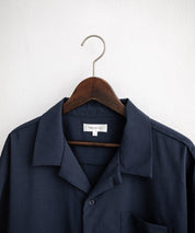 新色追加 セットアップ 接触冷感 多機能素材 リネンライク半袖開襟シャツ＆セミワイドイージーパンツ 15480