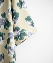 Upscape Audience アップスケープ オーディエンス 日本製 国産 オーバーサイズ 丹後ライトアムンゼン 梨地 カスリライクプリント半袖開襟シャツ AUD6607 14693