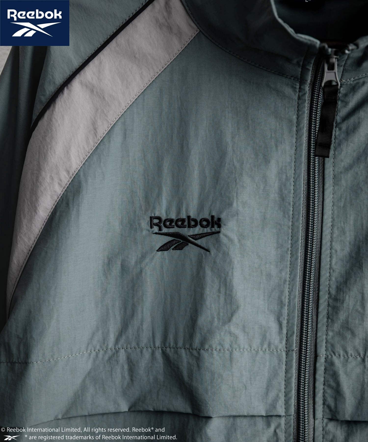 Reebok リーボック オーバーサイズエンブレム刺繍ナイロンジャケット 14868