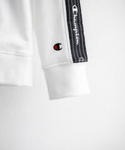 Champion チャンピオン オーバーサイズ袖ラインロゴ裏毛プルオーバーパーカー Mens Hooded Sweatshirt