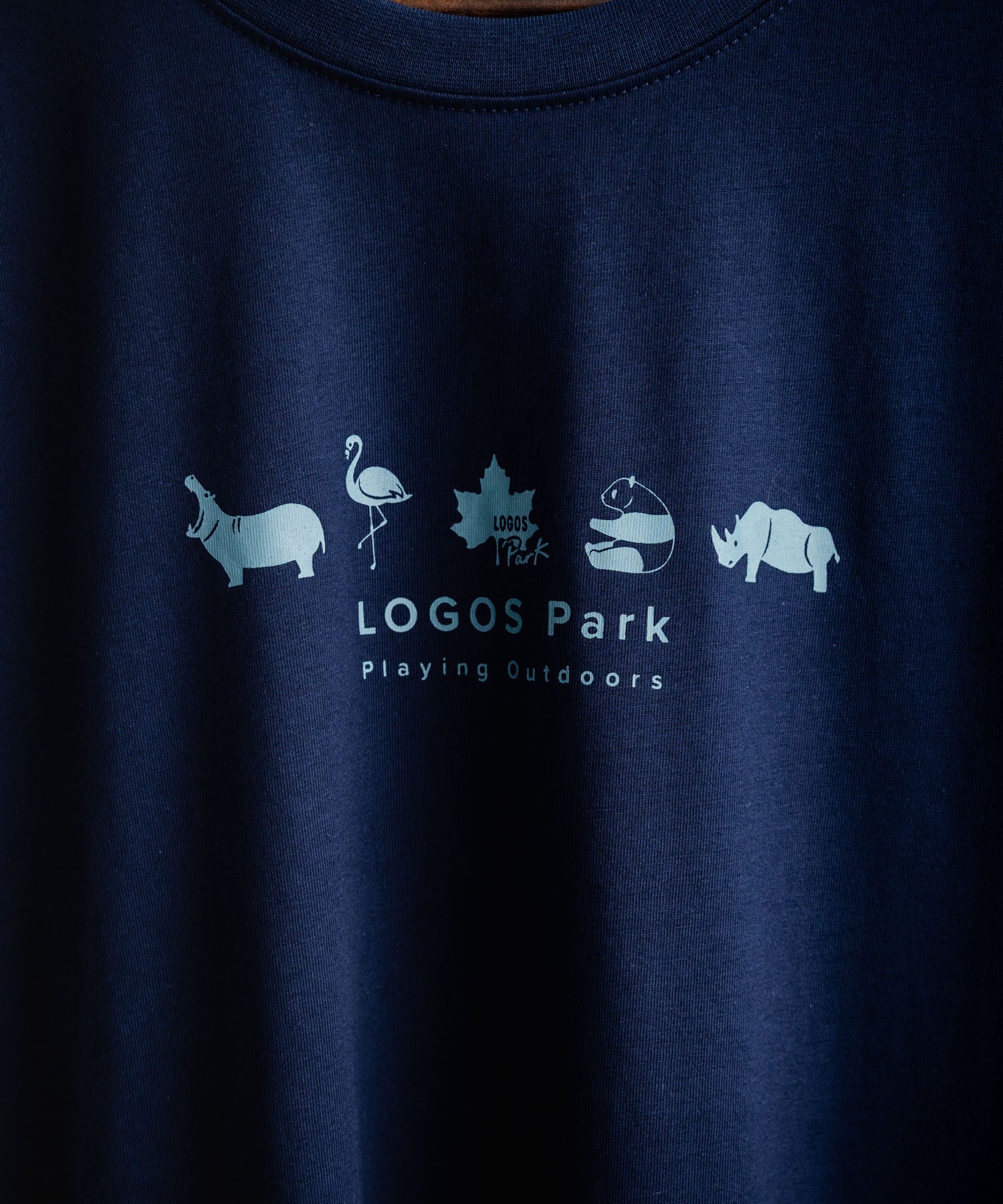 LOGOS ロゴス 吸汗速乾 スパイラルヤーンアニマルプリント半袖Tシャツ  15815