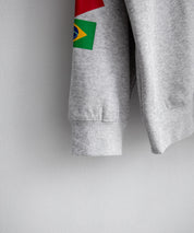 HUF ハフ オーバーサイズ裏起毛アソートプリント刺繍クルーネック長袖トレーナー 16462