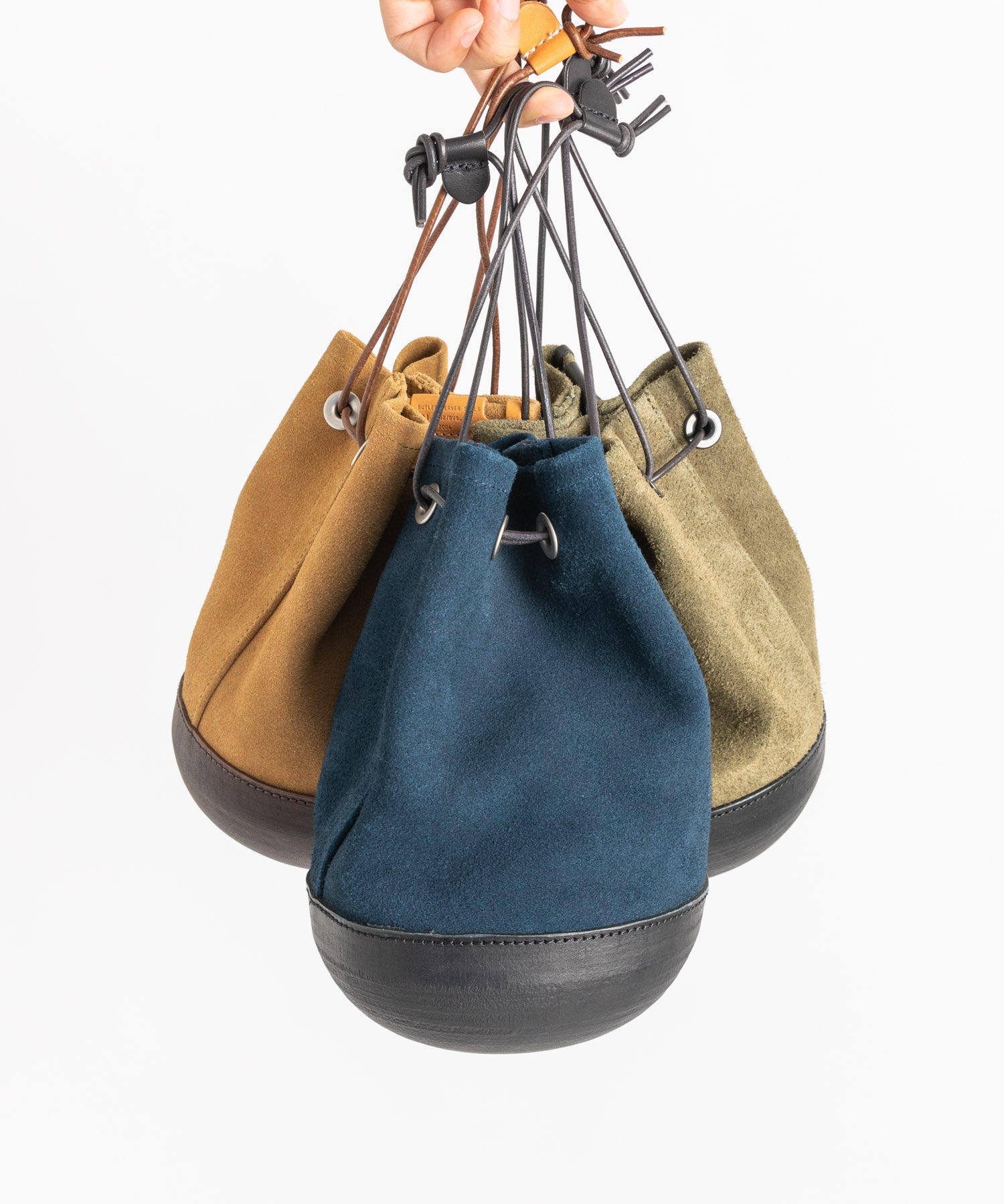 Butler Verner Sails バトラーバーナーセイルズ 日本製/国産 モールドレザー巾着スエードレザーショルダーバッグ JA-2685 11940