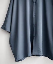 接触冷感 とろみビッグシルエットドルマン半袖シャツ 15365
