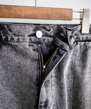 ケミカルウォッシュ オーバーダイ ワイドデニムカーゴハーフパンツ 15733