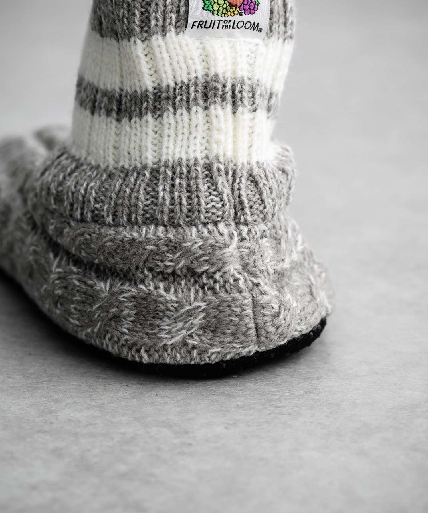 FRUIT OF THE LOOM フルーツオブザルーム 内ボアリンクススリッパ/リンクス編みワンポイントロゴ室内用スリッパ 15461