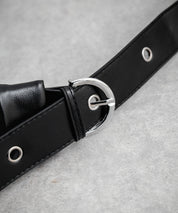 PUレザー クロワッサン型ショルダーバッグ/ボディバッグ 15510