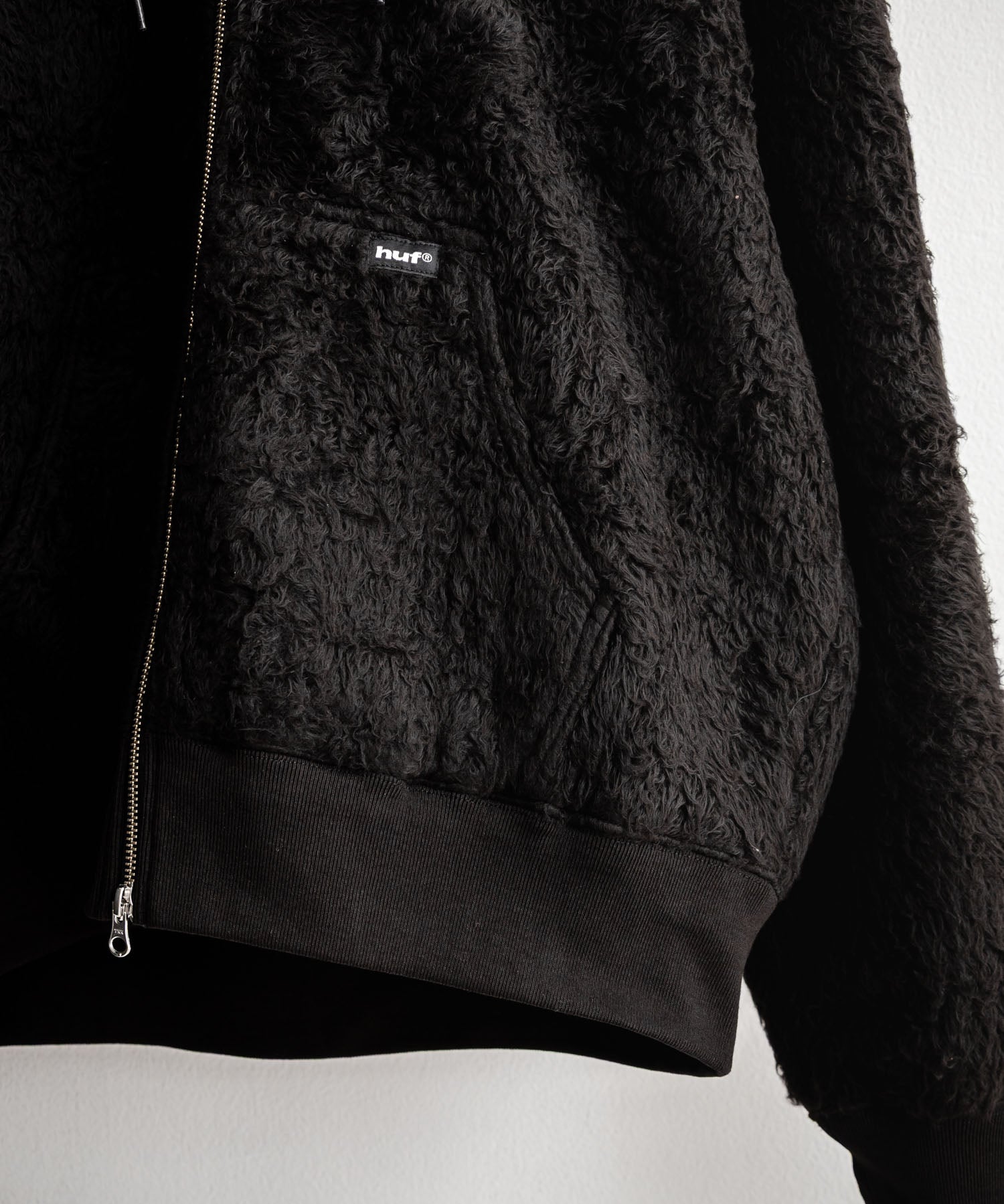 HUF ハフ CORSO HEAVYWEIGHT F/Z HOODIE オーバーサイズヘビーウェイトダブルジップボアフリースパーカー 15018