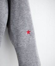 CONVERSE コンバース オーバーサイズダブルジャガードシューズロゴクルーネック長袖ニットセーター 16560