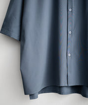 新色追加 接触冷感 オーバーサイズとろみビッグシルエットストレッチレギュラーカラー半袖シャツ 14208