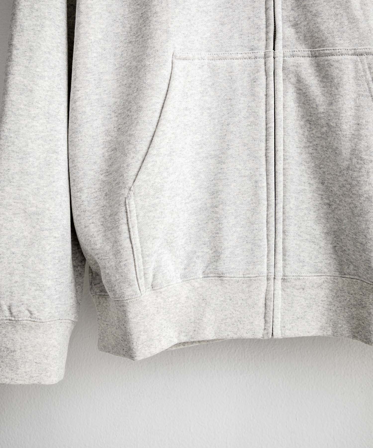 HUF ハフ ALL CAPS F/Z HOODIE オーバーサイズ裏起毛ワンポイントロゴ刺繍フルジップパーカー 15058