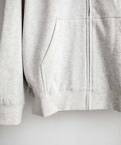 HUF ハフ ALL CAPS F/Z HOODIE オーバーサイズ裏起毛ワンポイントロゴ刺繍フルジップパーカー 15058