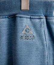 GERRY ジェリー 裏毛ウエストリブイージージョガーパンツ/デニムライクワンポイントロゴスウェットパンツ
