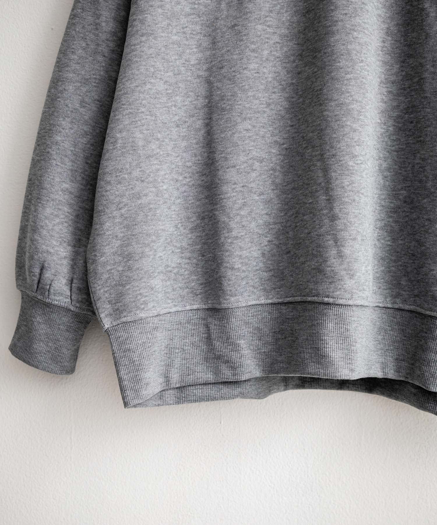 コットンタッチ裏起毛ドルマンスリーブハイネックトレーナースウェット 14983