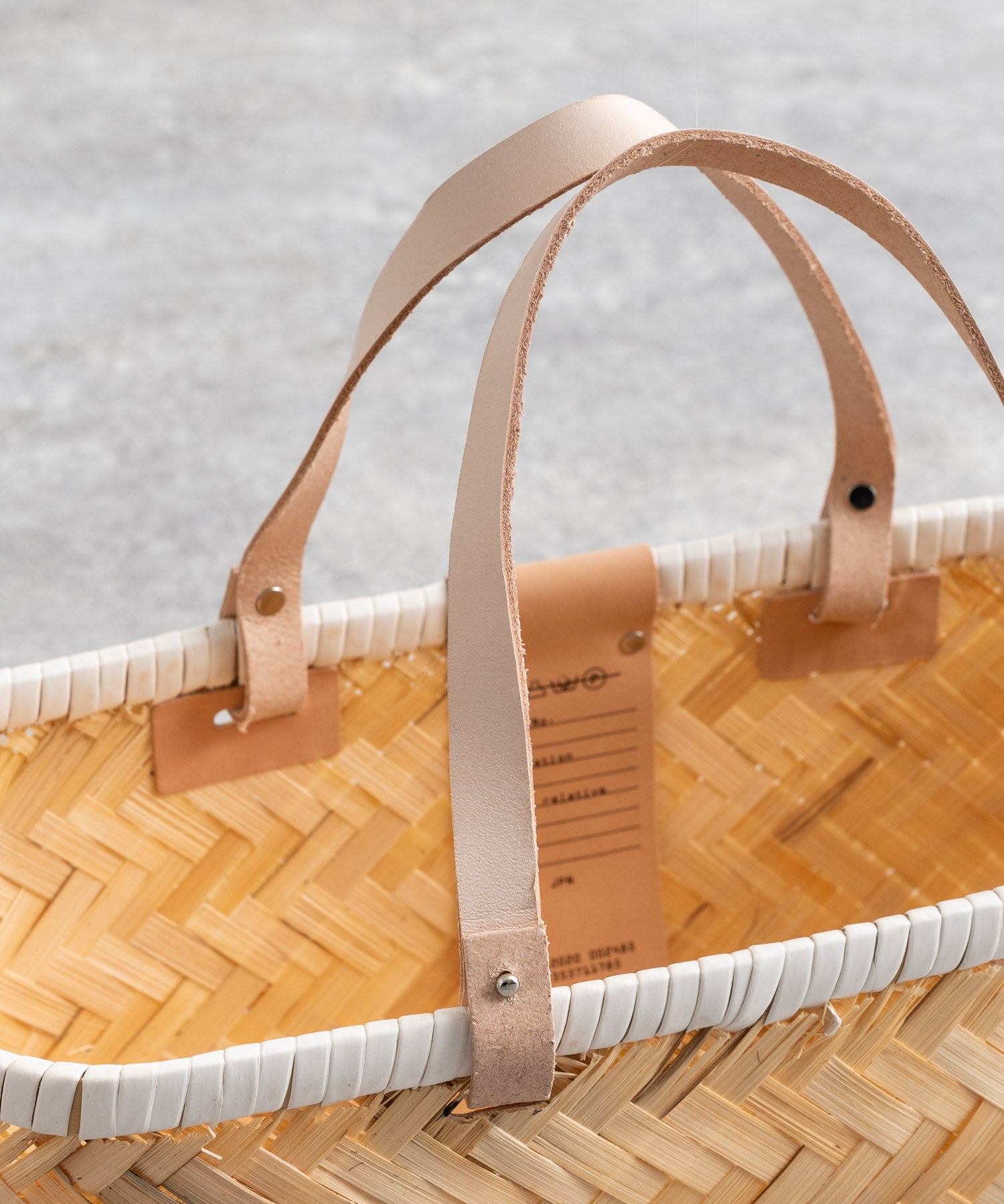 Butler Verner Sails バトラーバーナーセイルズ バンブー×本革マーケットバスケットSサイズ VR-2502 12336