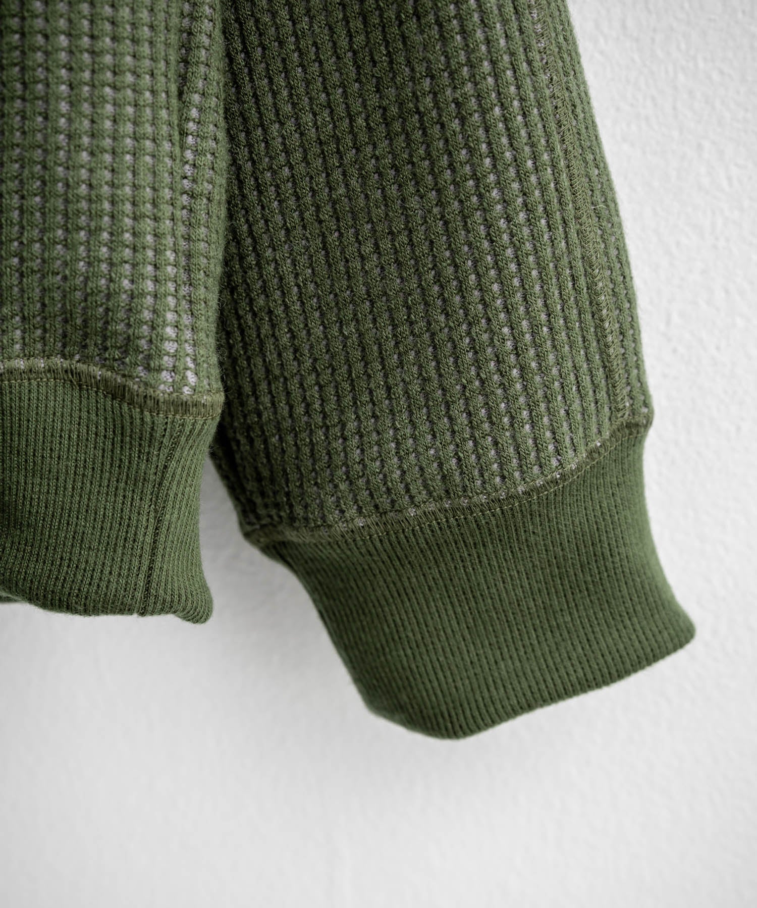 新色追加 Upscape Audience アップスケープオーディエンス 日本製 国産 ウールビックワッフルクルーネックニットソー AUD6570 14125