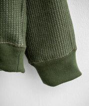 新色追加 Upscape Audience アップスケープオーディエンス 日本製 国産 ウールビックワッフルクルーネックニットソー AUD6570 14125