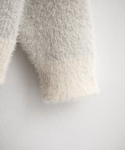 5Gフェザーヤーンジャガードトライバル柄ルーズクルーネック長袖ニット 15191