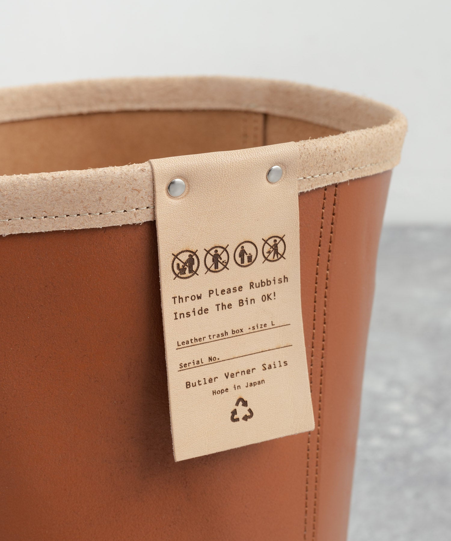 Butler Verner Sails バトラーバーナーセイルズ 国産/日本製 牛トコ革トラッシュボックス JI-2652 11759