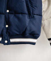 U.S. POLO ASSN. ユーエスポロアッスン PADDED VARSITY JACKET オーバーサイズワンポイントロゴ刺繍中綿スタジャン / 配色切替パデッドジャケット 14894