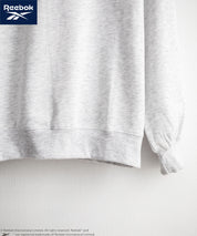 Reebok リーボック オーバーサイズ裏起毛ワンポイントロゴ刺繍クルートレーナー 14871
