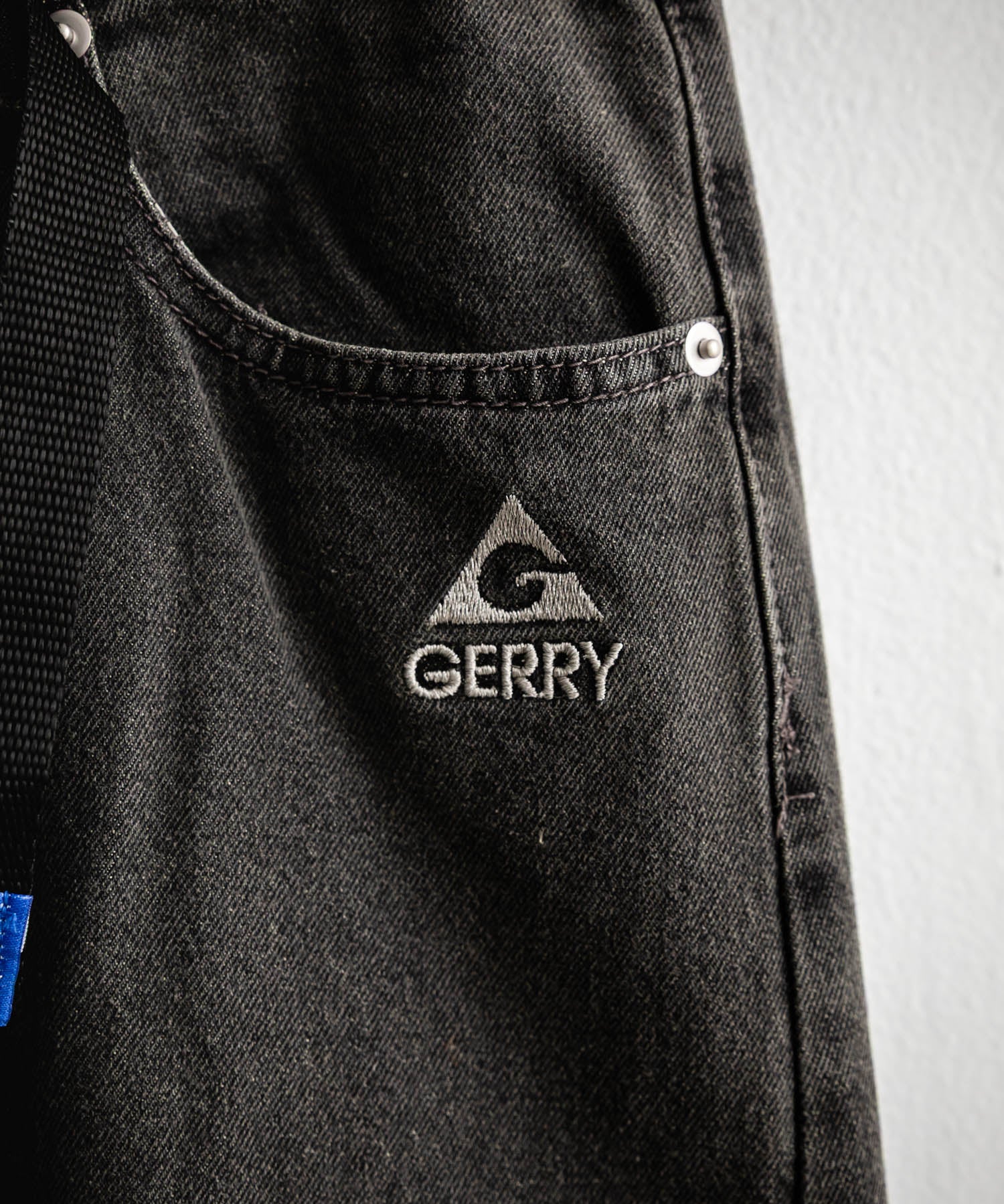 GERRY ジェリー UVカット ルーズシルエットワンポイントロゴ刺繍バレルレッグクライミングデニムパンツ 15113