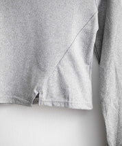へそ出しショート丈 クロップド丈 切り替えロングTシャツ 14952
