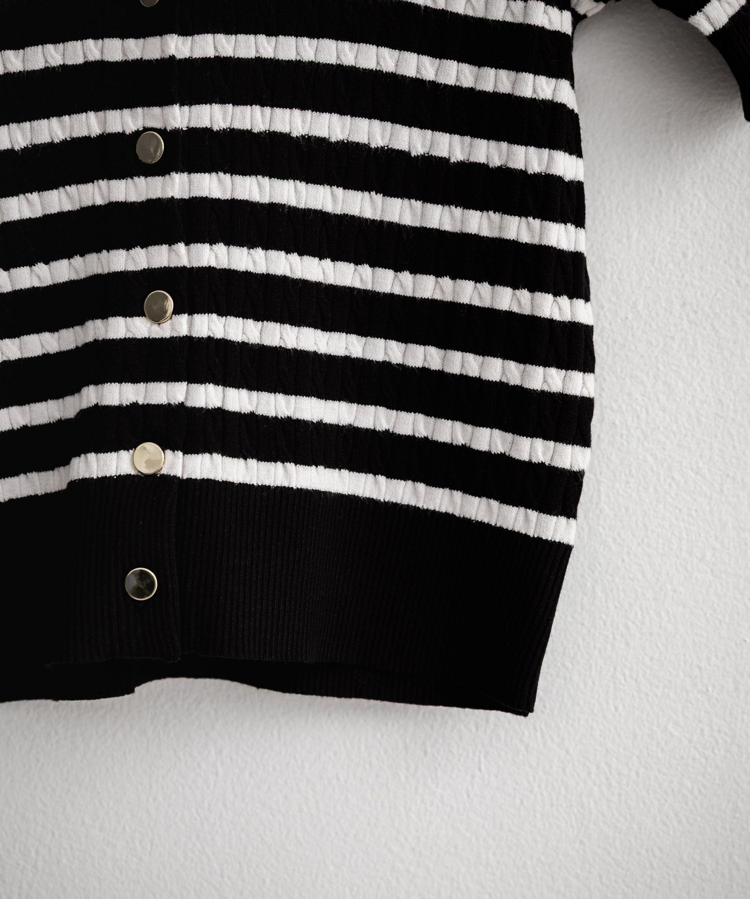 U.S. POLO ASSN. ユーエスポロアッスン W's ワンポイントロゴ刺繍ケーブル半袖カーディガン 無地/ボーダー 15899