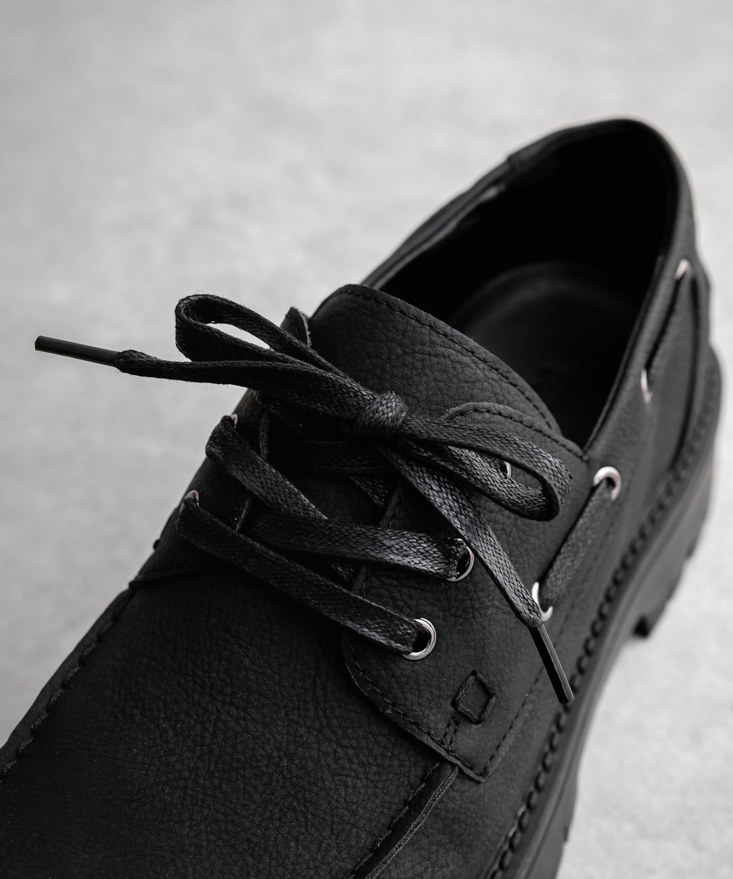 フェイクレザー厚底モカシンボートシューズ/デッキシューズ 15291