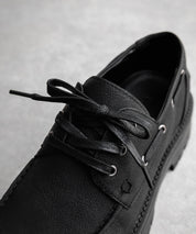 フェイクレザー厚底モカシンボートシューズ/デッキシューズ 15291