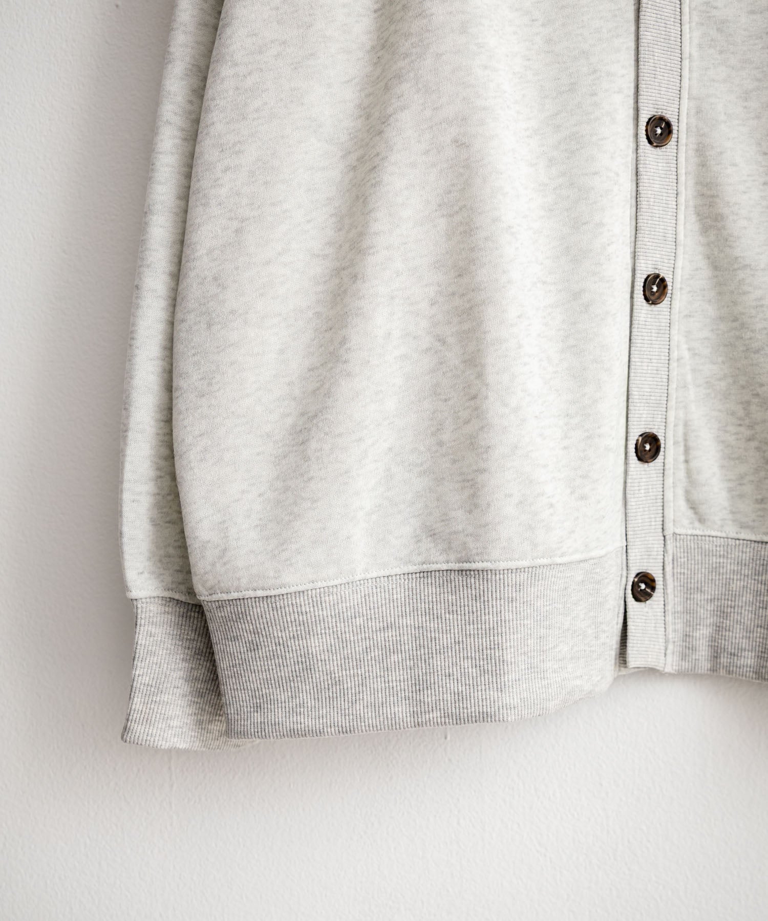 コットンタッチ裏起毛Vネックカーディガン 14984