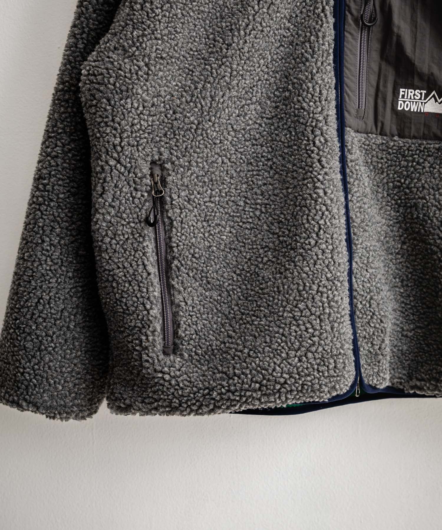 FIRST DOWN ファーストダウン BOA FLEECE JKT ロゴ刺繍タンブリングボアフリースジャケット F942021 14981
