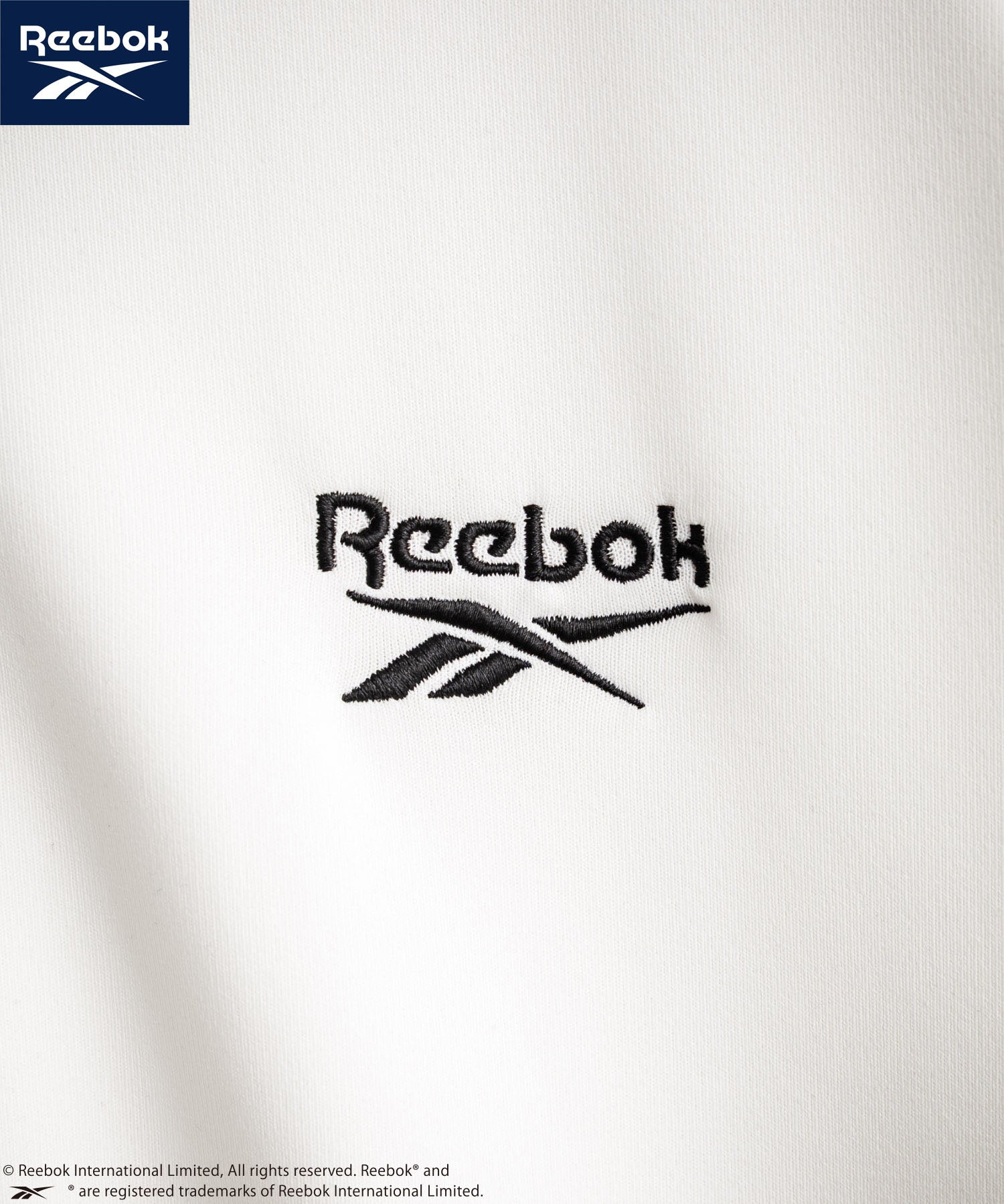 Reebok リーボック オーバーサイズ袖ラインワンポイントロゴ刺繍ポンチトラックジャケット 14837