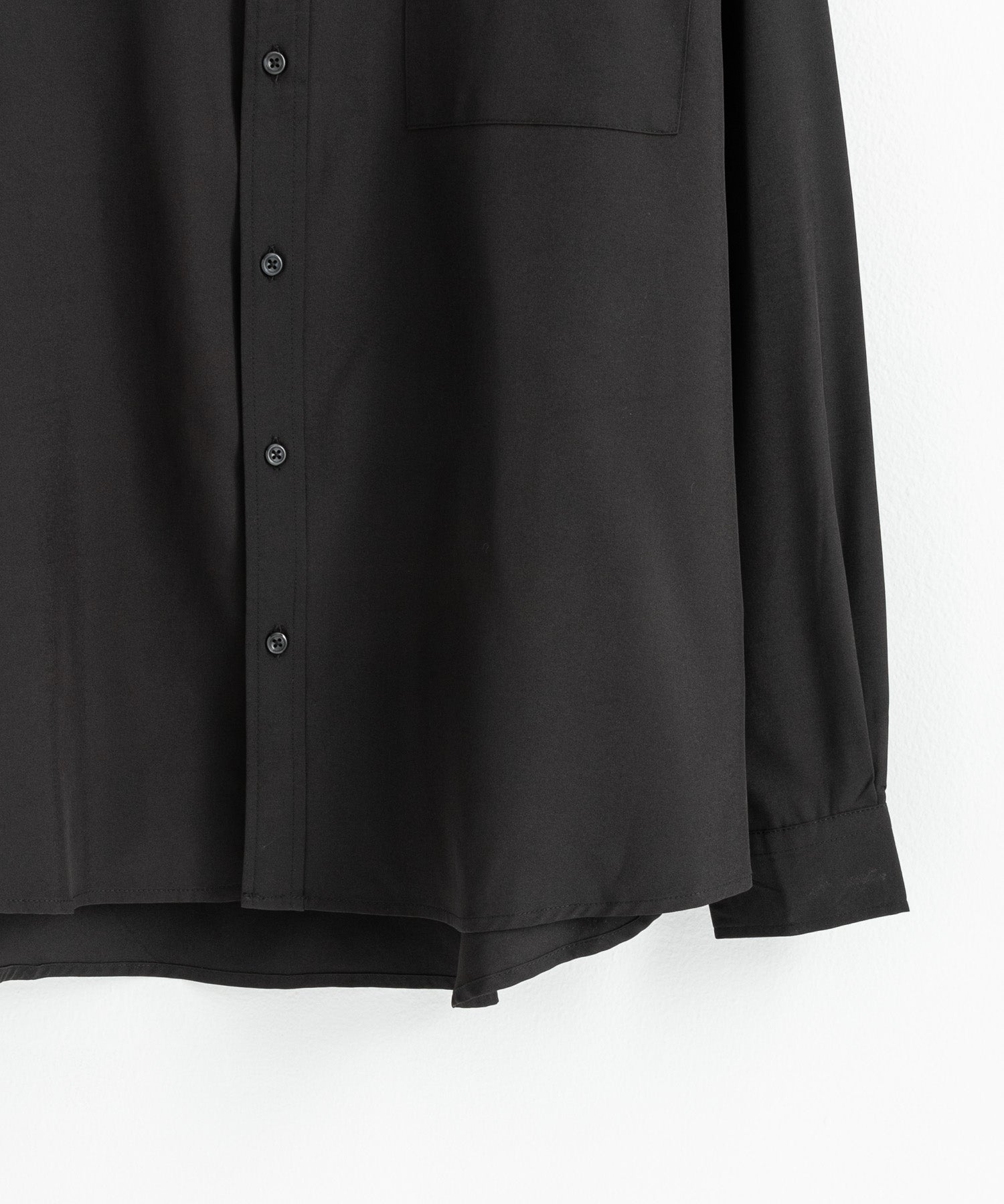 新色追加 オーバーサイズ レギュラーカラーストレッチ長袖シャツ 11915