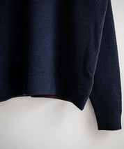 オーバーサイズ配色リブワッフルニットプルオーバーセーター	14546